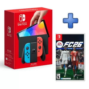 PACK CONSOLA NINTENDO SWITCH OLED + VIDEOJUEGO FC 26 SWITCH 