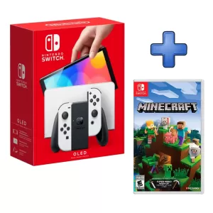 PACK CONSOLA NINTENDO SWITCH OLED + VIDEOJUEGO MINECRAFT SWITCH